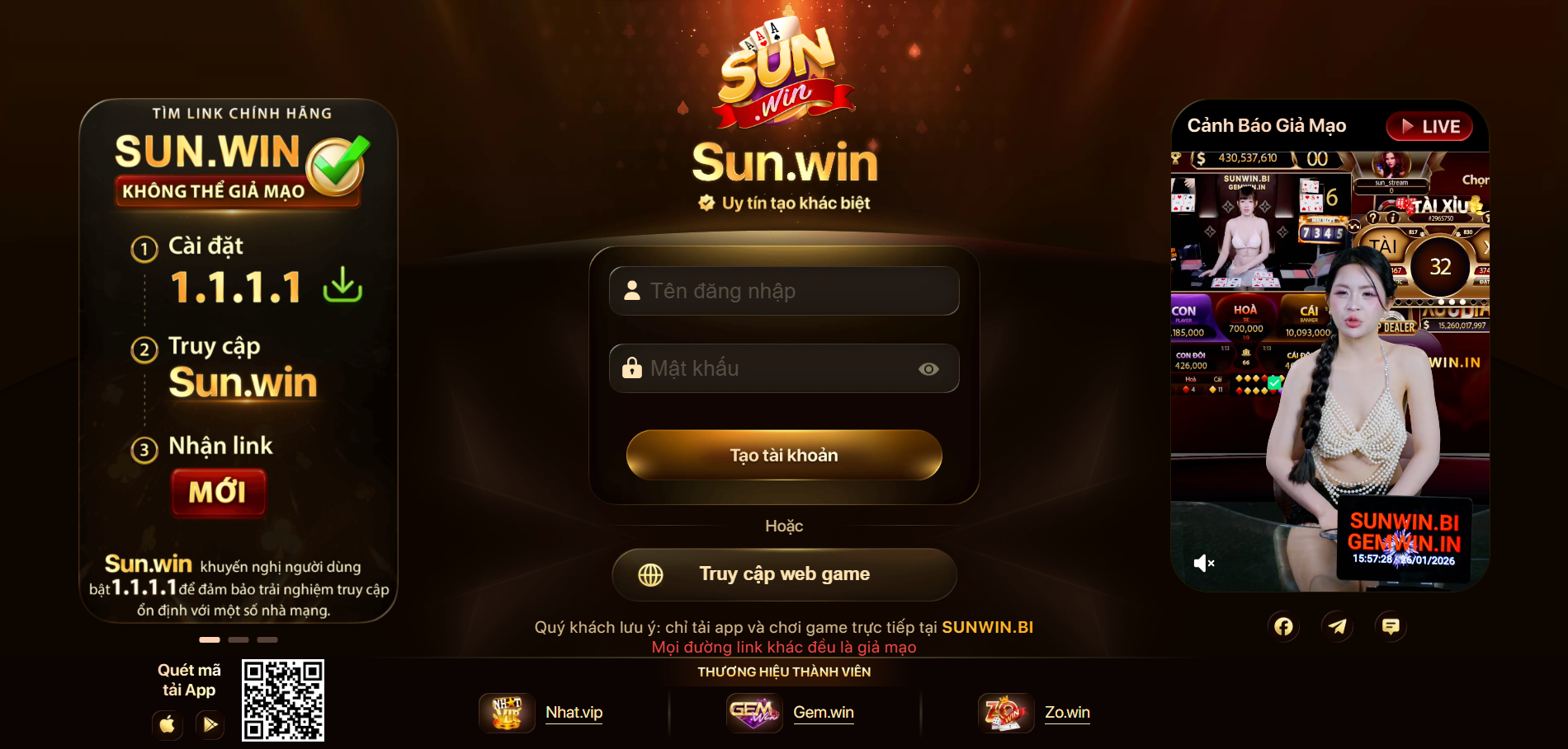 Trang đăng ký Sunwin chính thức 2026, không bị chặn