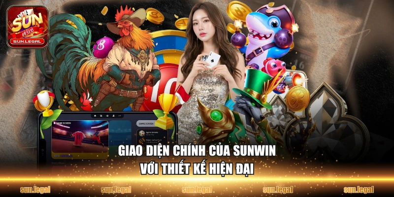 Giao diện chính của SUNWIN với thiết kế hiện đại