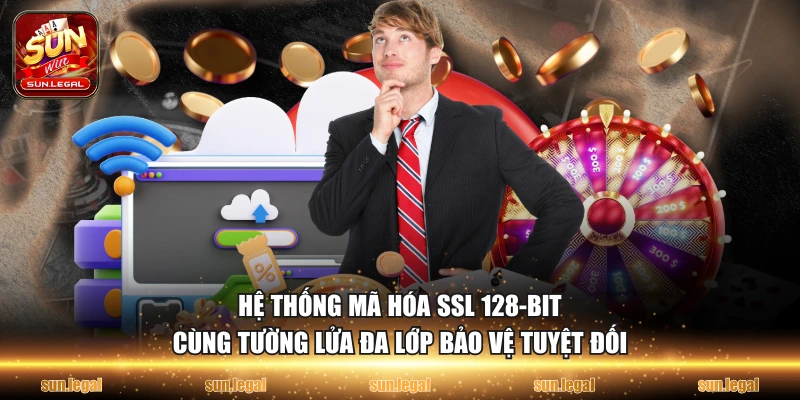 Hệ thống mã hóa SSL 128-bit cùng tường lửa đa lớp bảo vệ tuyệt đối
