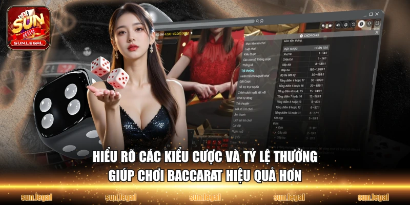 Hiểu rõ các kiểu cược và tỷ lệ thưởng giúp chơi baccarat hiệu quả hơn