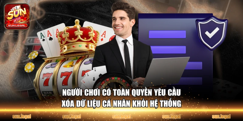 Người chơi có toàn quyền yêu cầu xóa dữ liệu cá nhân khỏi hệ thống